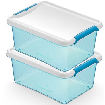 POJEMNIKI PLASTIKOWE NA ŻYWNOŚC PUDEŁKA 1,6L 2szt