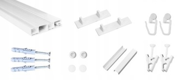Карниз ПОТОЛОЧНЫЙ ПВХ, комплект из 2 направляющих, 340 см