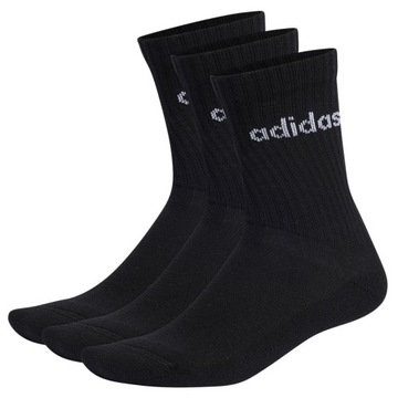 ADIDAS SKARPETY LINEAR CREW r.37-39 IC1301 3PAK