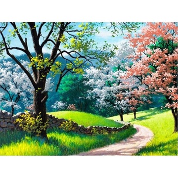 DRZEWA HAFT DIAMENTOWY Diamond Painting 5D 20x30 MOZAIKA DIAMENTOWA HOBBY