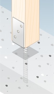 Столбчатый фундамент - бетонный анкер П-образного типа - ПС 140