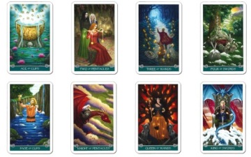 ИГРОВЫЕ КАРТЫ ТАРО НАБОР ГАДАТЕЛЬНЫХ КАРТ УНИВЕРСАЛЬНОЕ КЕЛЬТСКОЕ ТАРО 78 ШТ.