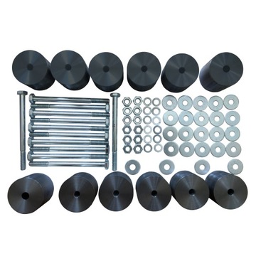 POLIAMIDOWE PODUSZKI RAMY KAROSERII BODY LIFT +2 CALE PAJERO II (91-00) 5D