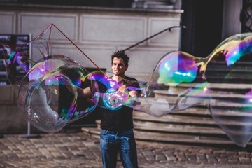 Жидкость для мыльных пузырей 1 литр, большие и маленькие пузырьки Brothers Soap Bubbles