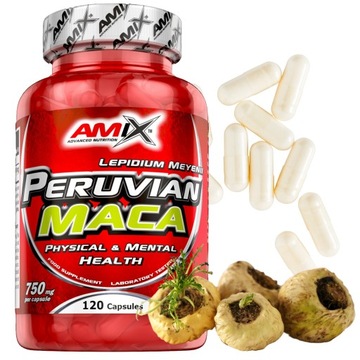 AMIX PERUVIAN MACA 120kaps 1500mg WZMACNIA LIBIDO