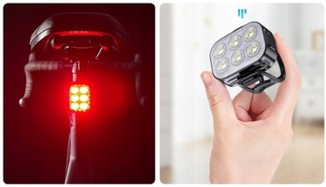 2x SPECTER Q5 6LED USB-C передний и задний велосипедный фонарь