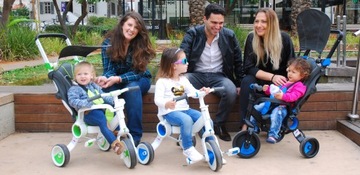 ТРЁХКОЛЕСНАЯ ВЕЛОСИПЕДНАЯ КОЛЯСКА GALILEO 4IN1 RED