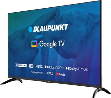 BLAUPUNKT 50-ДЮЙМОВЫЙ LED 4K UHD GOOGLE TV DOLBY ATMOS HDR WIFI SMART