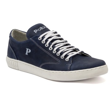 MĘSKIE buty CASUAL skóra POLSKIE 2106 blue 42