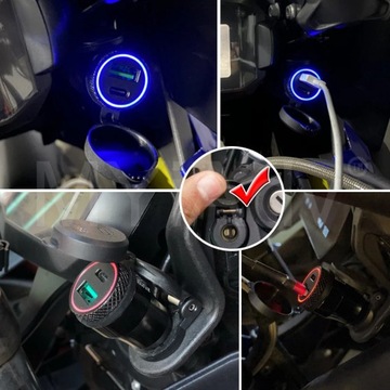Адаптер PD 3.0 USB C для мотоцикла BMW DIN Hella EU
