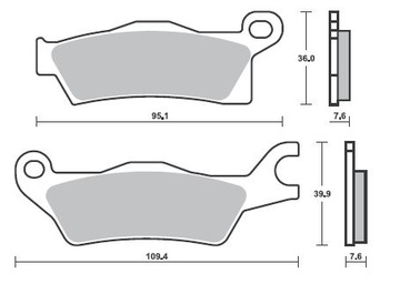 KLOCKI HAMULCOWE CAN AM Outlander 800 R Max 4x4