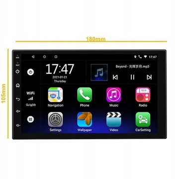 АВТОМОБИЛЬНЫЙ РАДИО, 1DIN, 7 ДЮЙМОВ, ANDROID, GPS-КАМЕРА 2/32