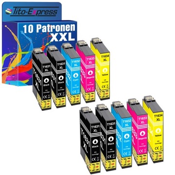 10x Tusze do EPSON 16XL WF2630 WF2660 WF2750 WF2760 WF2520 WF2510 WF2010