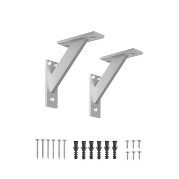 2 SZT FEST WSPORNIK PÓŁKI PODPÓRKA POD PÓŁKĘ UCHWYT LOFT - ALUMINIUM 120 mm