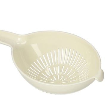 CEDZAK SITKO KUCHENNE PLASTIKOWE Z RĄCZKĄ KREMOWY