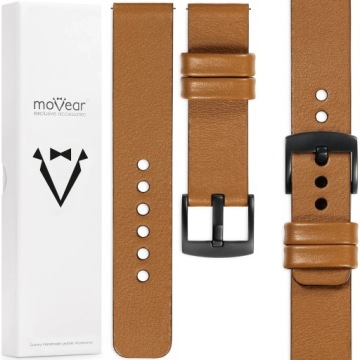 Kožený řemínek 20 mm pro Samsung Watch 7 6 5 4 Active Pro z prémiové kůže