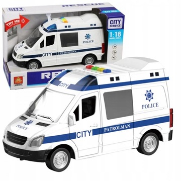 Auto Policja Radiowóz 1:16 Otwierane Drzwi Światło
