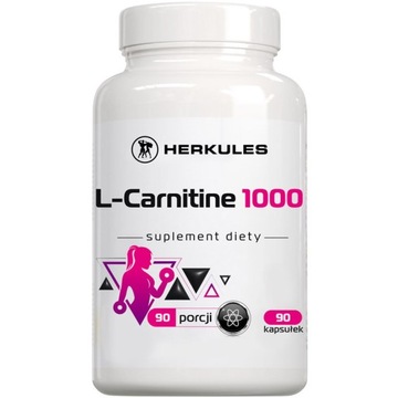 HERKULES L-Carnitine 1000 90caps WYDOLNOŚĆ METABOLIZM BEZ POBUDZENIA LIPOZA