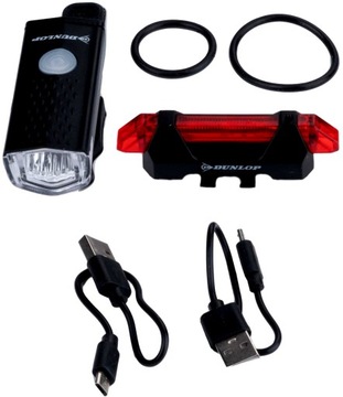 ВЕЛОСИПЕДНЫЕ ФОНАРИ ДЛЯ ПЕРЕДНЕГО И ЗАДНЕГО СВЕТОДИОДНОГО USB-ВЕЛОСИПЕДА DUNLOP