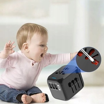ПУТЕШЕСТВЕННЫЙ АДАПТЕР БЛОК ПИТАНИЯ ТУРИСТИЧЕСКАЯ USB-РОЗЕТКА