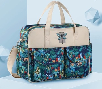 TORBA DLA MAMY ORGANIZER DO WÓZKA TATY PLECAK WZORY KOLORY FLAMING 3w1