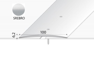 Listwa progowa A72 100mm EFFECTOR Srebro 93cm