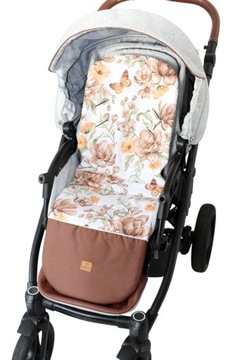Wkładka do wózka spacerowego wkład do spacerówki kwiaty Maggie XXL 100 cm