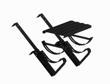 Kompletna ława kominiarska 80cm Corotop SET typ niemiecki gięty Czarny