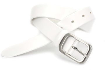 Женский кожаный ремень 3 см белая кожа f