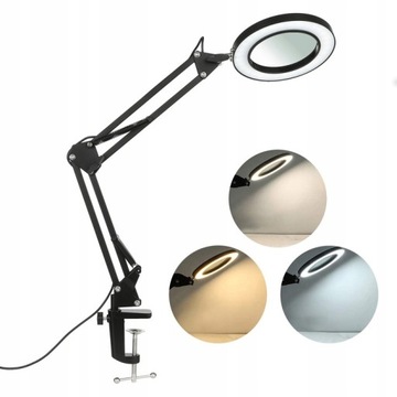 Косметическая лампа со светодиодной дерматологической лупой