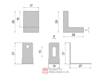 МЕБЕЛЬНЫЙ УГОЛ 4 шт. ОЛЬХА + ВИНТЫ.