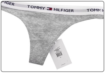 TOMMY HILFIGER MAJTKI STRINGI DAMSKIE GRAY R: XS