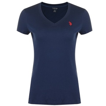 T-shirt Damski U.S. POLO ASSN. V Neck Granatowy