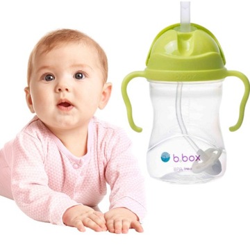 B.box bidon dla dzieci - kubek niekapek ze słomką 240 ml ananasowy BPA FREE