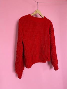 H&M sweter czerwony 34 XS