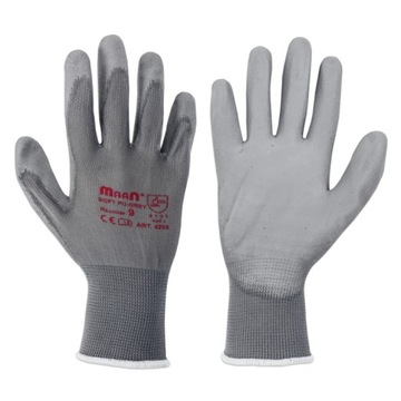 Rękawice ochronne SOFT PU grey 7 MAAN