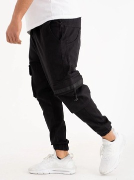 SPODNIE BOJÓWKI Techwear Materiałowe JOGGER Męskie Czarne Point X Cargo XL