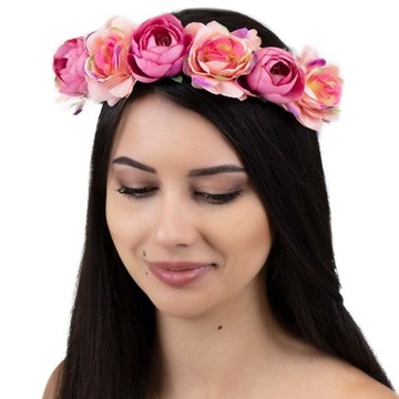 ВЕНОК НА ГОЛОВУ пионы ЦВЕТЫ розовый СВАДЬБА