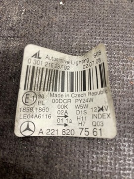 ПЕРЕДНИЕ ФОНАРИ БИКСЕНОН ПОВОРОТ НОЧНОГО ВИДЕНИЯ MERCEDES W221 В КОМПЛЕКТЕ