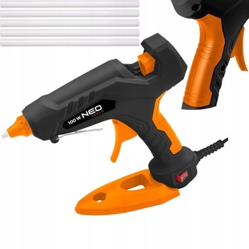 NEO PISTOLET DO KLEJENIA NA GORĄCO 100W NA WKŁADY O ŚR. 11mm 17-097 +5 KLEJ