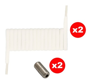 ГИБКИЕ РЕЗИНОВЫЕ ЛАЗЫ ДЛЯ ОБУВИ БЕЗ ЗАВЯЗОК, БЕЛЫЕ