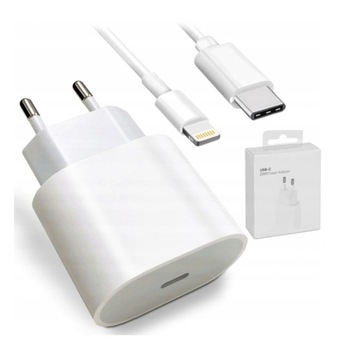 БЫСТРОЕ ЗАРЯДНОЕ УСТРОЙСТВО ДЛЯ IPHONE 20 Вт + КАБЕЛЬ LIGHTNING