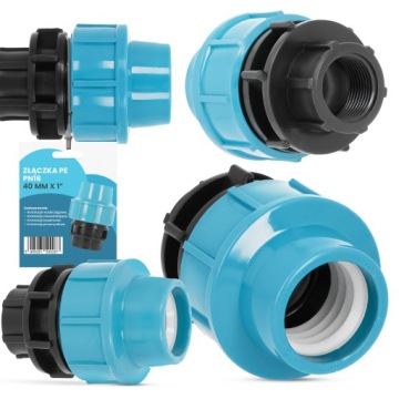 Муфта PE 40x3/2 (1 1/2) GW Фитинг PN16 Резьбовая муфта для водоснабжения C5