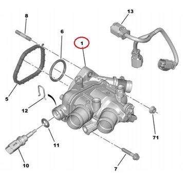 CITROEN OE 9808646980 POUZDRO TERMOSTATU