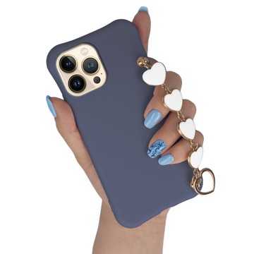 Etui Mat Granat Do IPHONE 13 PRO MAX Łańcuszek