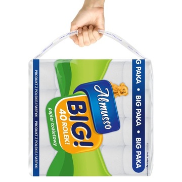 40 РОЛИКОВ 3-СЛОЙНАЯ ТУАЛЕТНАЯ БУМАГА ALMUSSO БОЛЬШАЯ