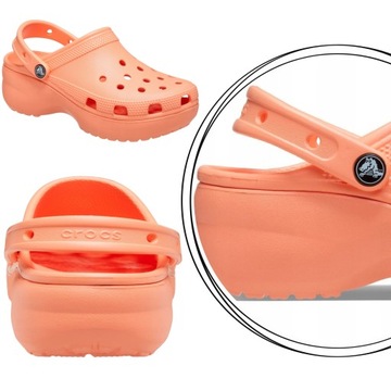 crocs damskie chodaki na platformie classic lekkie buty sportowe 38-39 w8