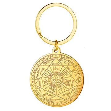 TALIZMAN SZCZĘŚCIA ZAWIESZKA PIECZĘĆ AMULET BRELOK DO KLUCZY 7 ARCHANIOŁÓW