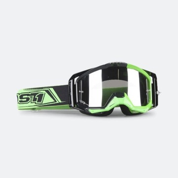 Gogle Just1 Iris Carbon Fluo Green Mirror