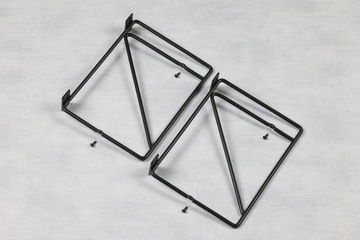 2 НАСТЕННЫЕ ПОЛКИ ДУБ СОНОМА 70 СМ ПЛЮС ДВА ЧЕРНЫХ КРОНШТЕЙНА LOFT